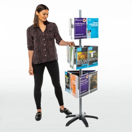 Expanda-Stand Carousel with Clear Pockets - Brochure Size - DL / A5 / A4